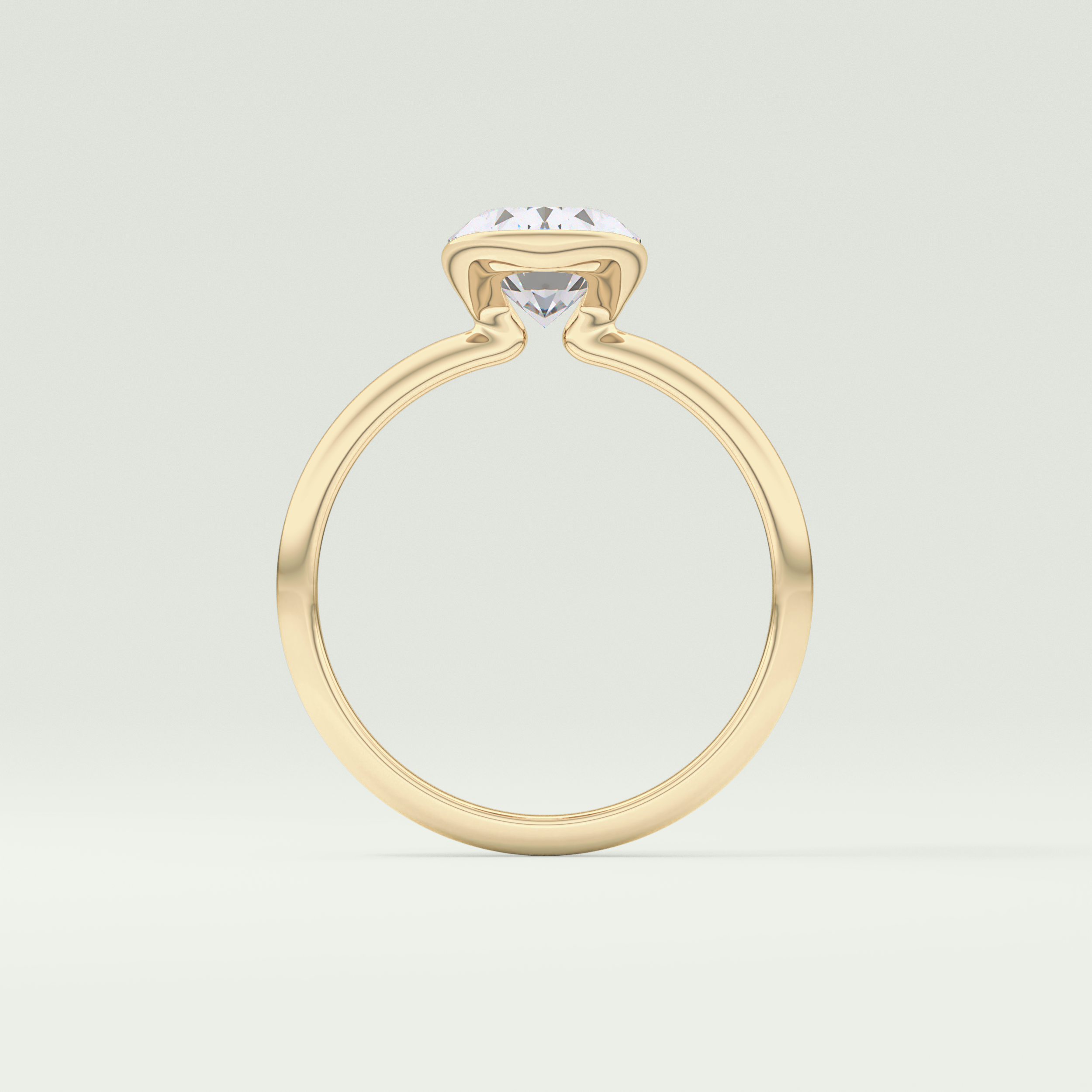 2.0 CT Oval Cut Style Lab Grown Diamond Engagement Ring
