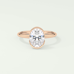 2.0 CT Oval Cut Style Lab Grown Diamond Engagement Ring