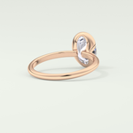 2.0 CT Oval Cut Style Lab Grown Diamond Engagement Ring