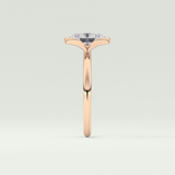 2.0 CT Oval Cut Style Lab Grown Diamond Engagement Ring