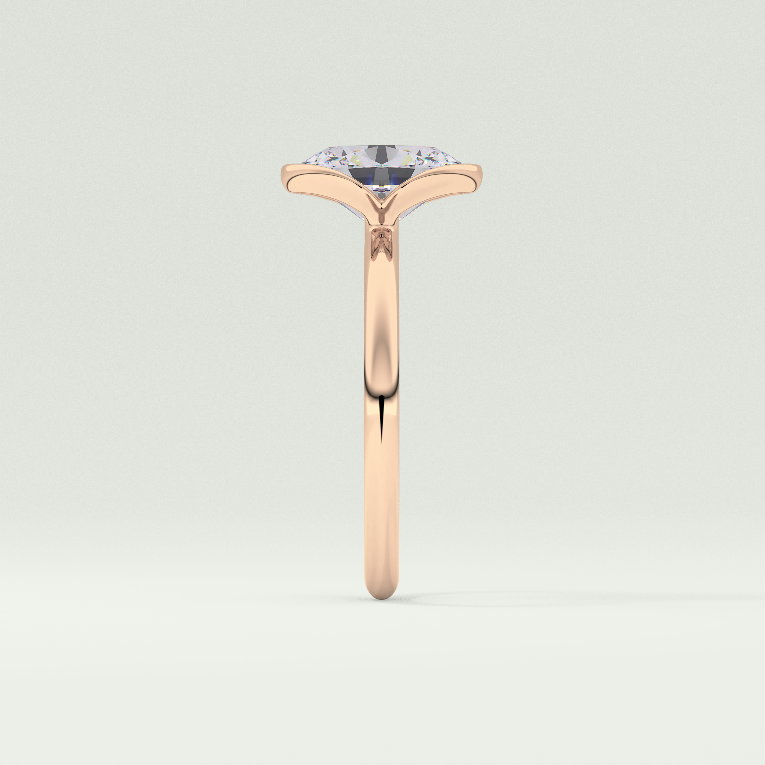 2.0 CT Oval Cut Style Lab Grown Diamond Engagement Ring