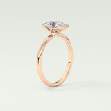2.0 CT Oval Cut Style Lab Grown Diamond Engagement Ring