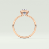 2.0 CT Oval Cut Style Lab Grown Diamond Engagement Ring