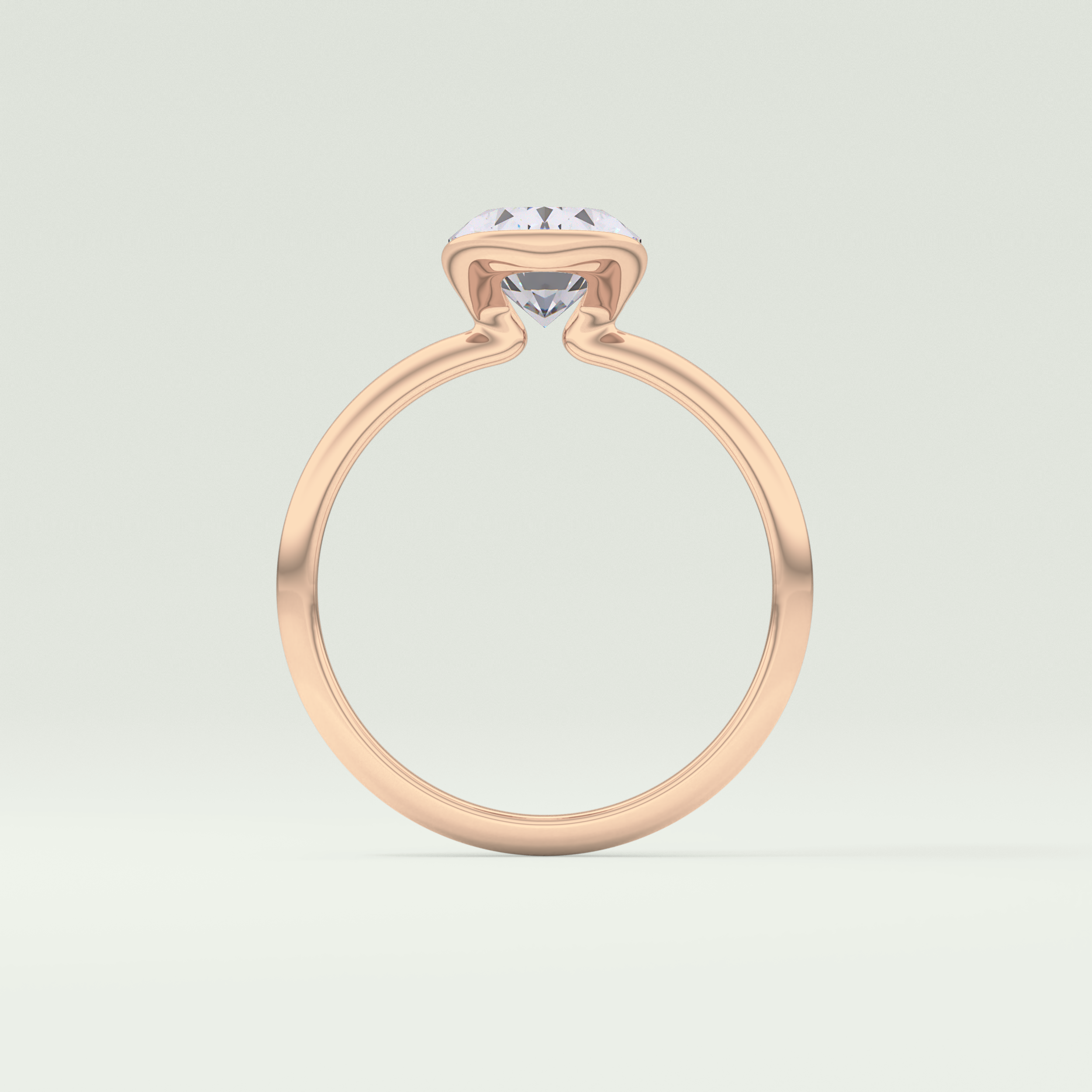 2.0 CT Oval Cut Style Lab Grown Diamond Engagement Ring