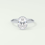 2.0 CT Oval Cut Style Lab Grown Diamond Engagement Ring
