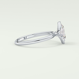 2.0 CT Oval Cut Style Lab Grown Diamond Engagement Ring