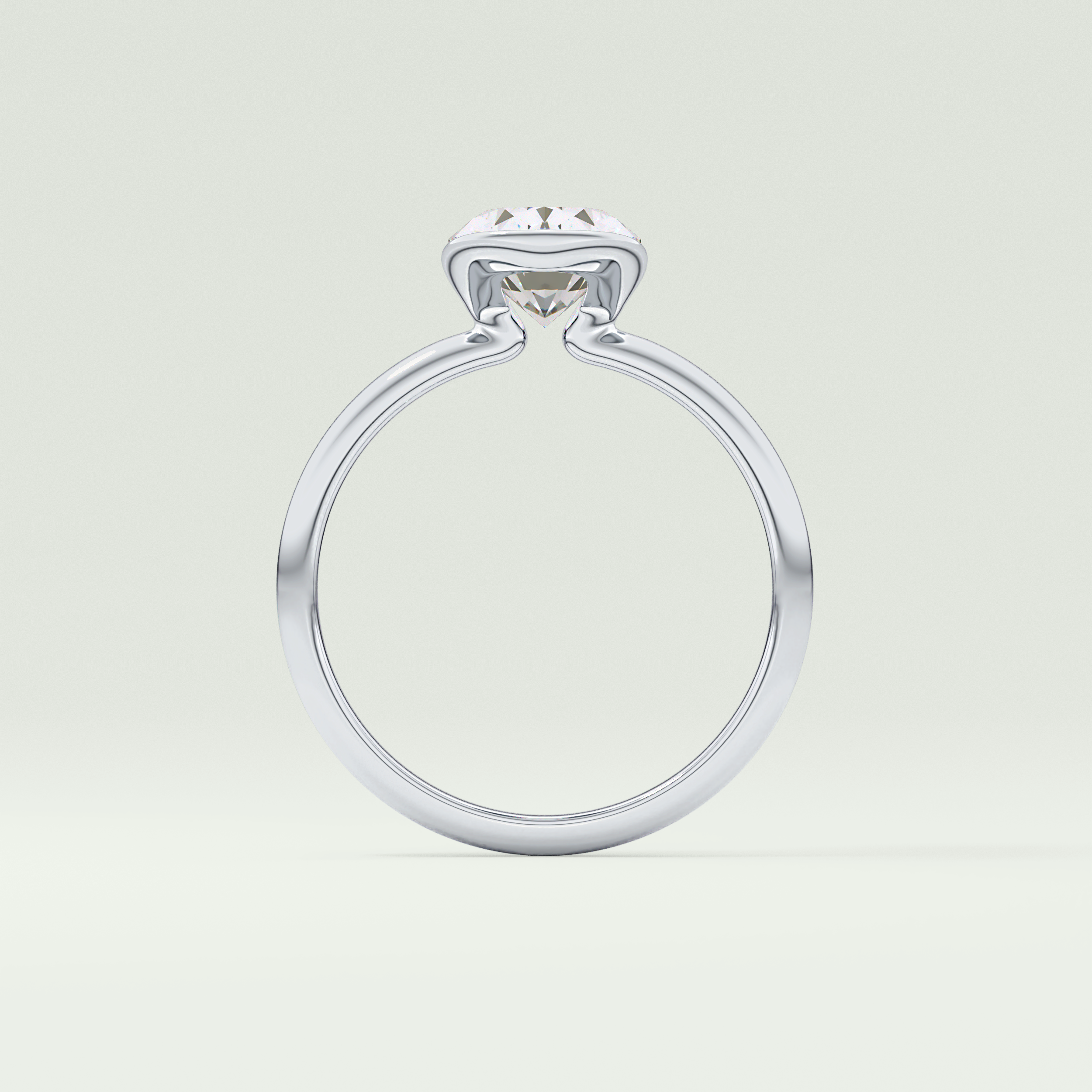 2.0 CT Oval Cut Style Lab Grown Diamond Engagement Ring