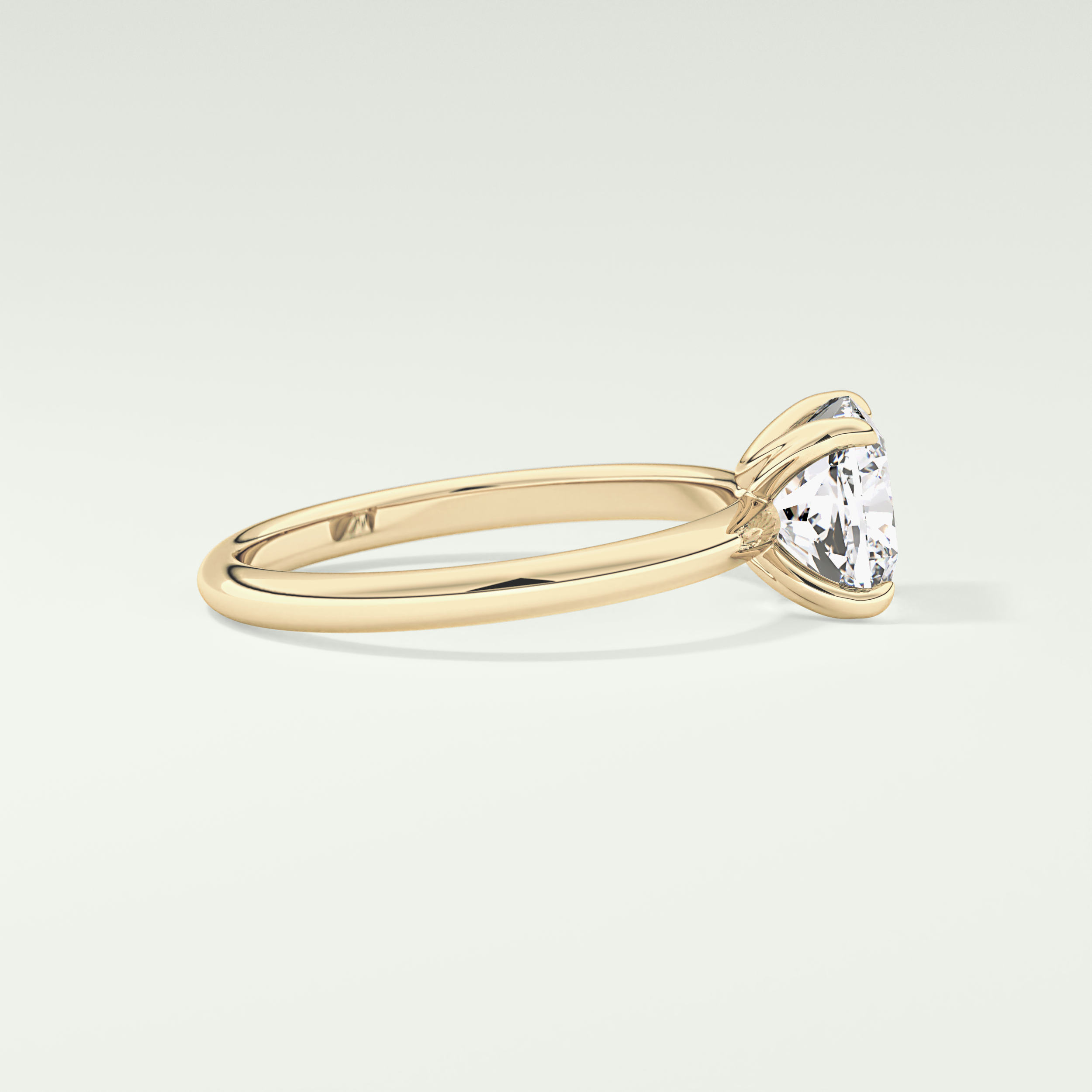 2.0 CT Cushion Cut Solitaire Lab Grown Diamond Engagement Ring