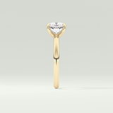 2.0 CT Cushion Cut Solitaire Lab Grown Diamond Engagement Ring