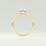2.0 CT Cushion Cut Solitaire Lab Grown Diamond Engagement Ring