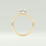 2.0 CT Cushion Cut Solitaire Lab Grown Diamond Engagement Ring