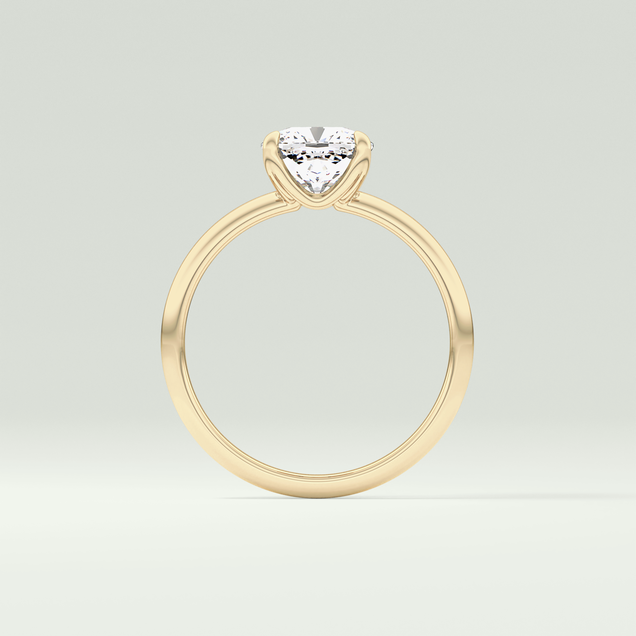2.0 CT Cushion Cut Solitaire Lab Grown Diamond Engagement Ring