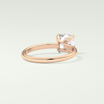 2.0 CT Cushion Cut Solitaire Lab Grown Diamond Engagement Ring