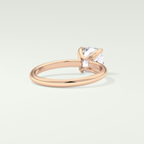 2.0 CT Cushion Cut Solitaire Lab Grown Diamond Engagement Ring