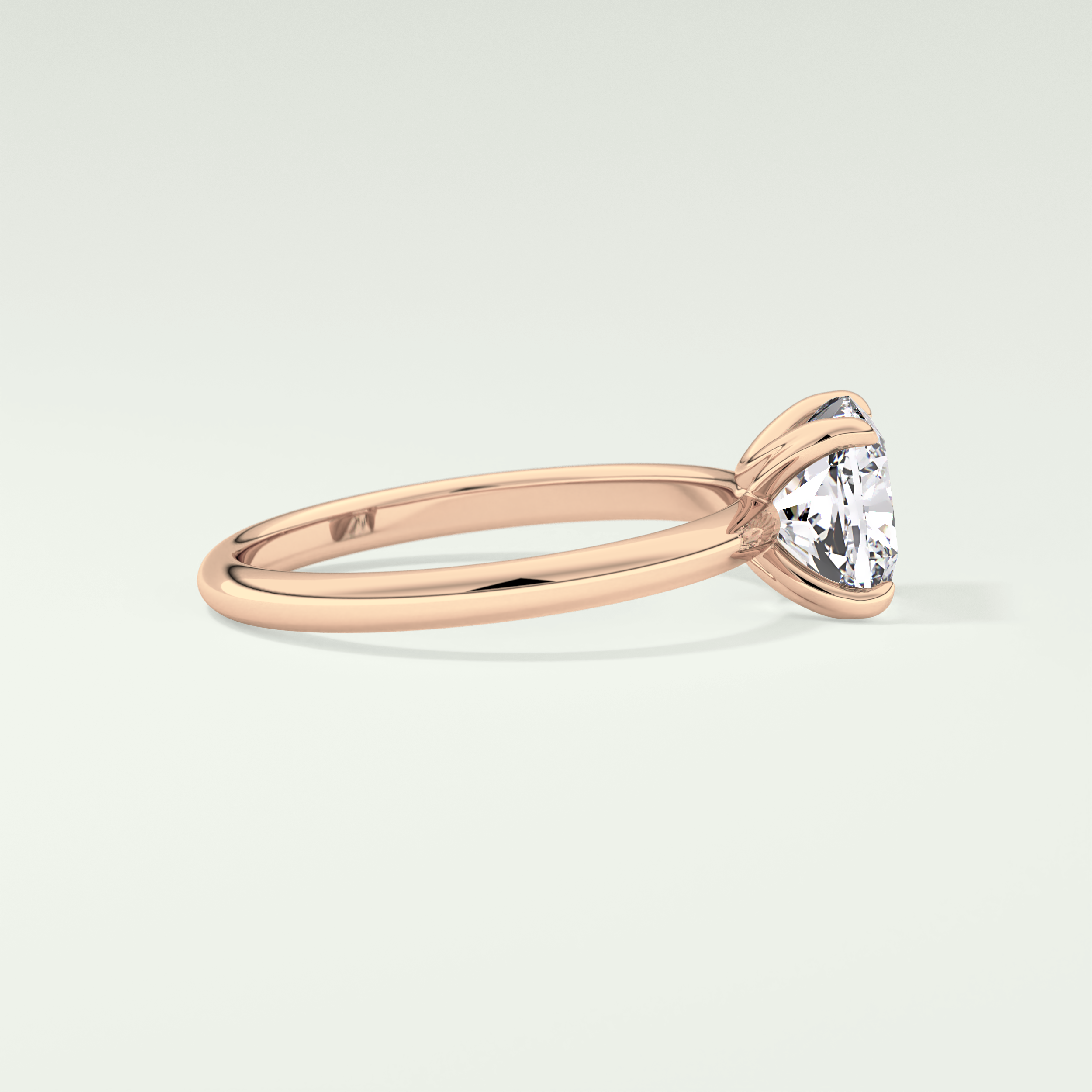 2.0 CT Cushion Cut Solitaire Lab Grown Diamond Engagement Ring