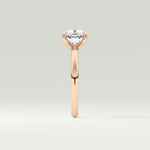 2.0 CT Cushion Cut Solitaire Lab Grown Diamond Engagement Ring