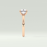2.0 CT Cushion Cut Solitaire Lab Grown Diamond Engagement Ring