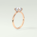 2.0 CT Cushion Cut Solitaire Lab Grown Diamond Engagement Ring