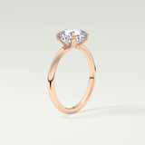 2.0 CT Cushion Cut Solitaire Lab Grown Diamond Engagement Ring