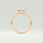 2.0 CT Cushion Cut Solitaire Lab Grown Diamond Engagement Ring