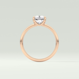 2.0 CT Cushion Cut Solitaire Lab Grown Diamond Engagement Ring