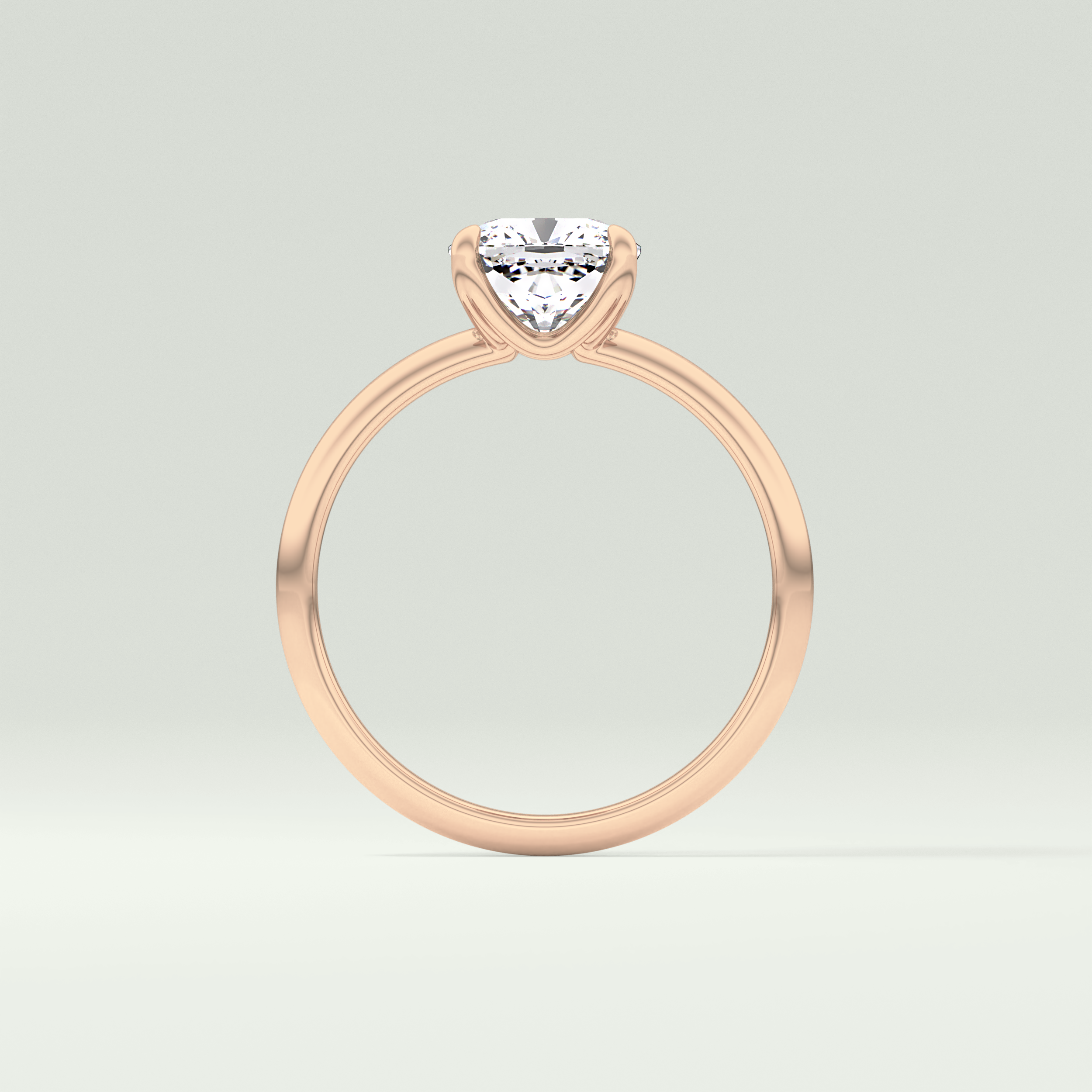 2.0 CT Cushion Cut Solitaire Lab Grown Diamond Engagement Ring