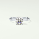 2.0 CT Cushion Cut Solitaire Lab Grown Diamond Engagement Ring