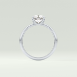 2.0 CT Cushion Cut Solitaire Lab Grown Diamond Engagement Ring