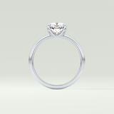 2.0 CT Cushion Cut Solitaire Lab Grown Diamond Engagement Ring