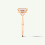 2.0 CT Emerald Cut Cluster Lab-Grown Diamond Engagement Ring