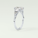 2.0 CT  Emerald Cut Cluster Style Lab Grown Diamond Engagement Ring