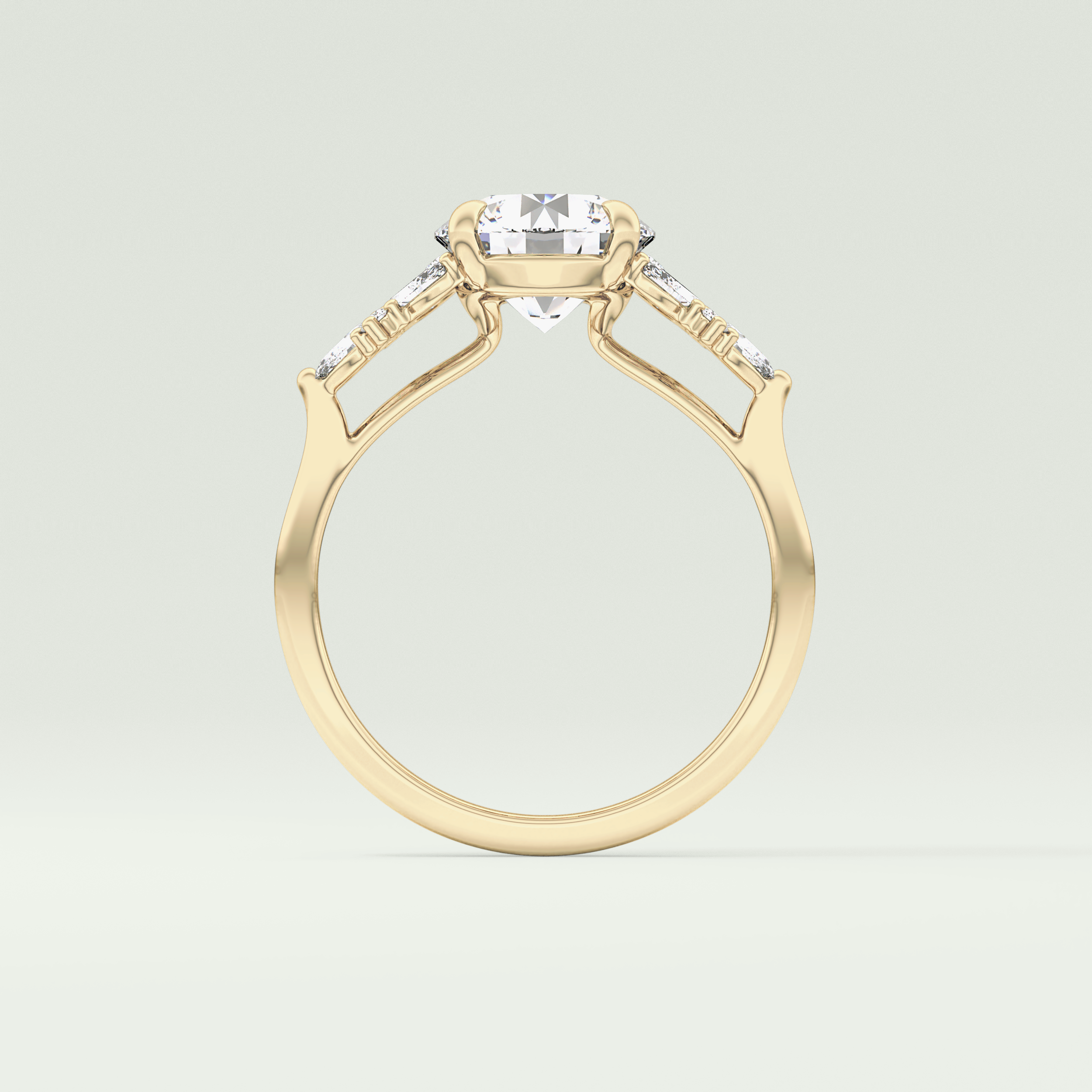 2.0 CT Round Cut Cluster Style Lab Grown Diamond Engagement Ring