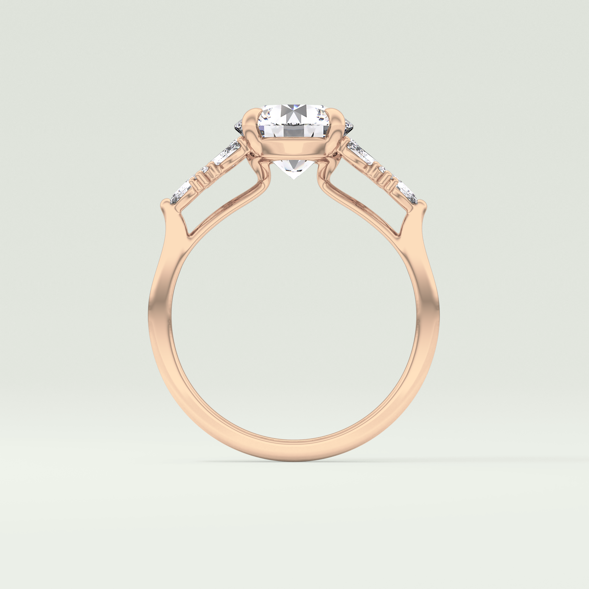 2.0 CT Round Cut Cluster Style Lab Grown Diamond Engagement Ring