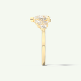 2.0 CT Pear Cut Cluster Lab-Grown Diamond Engagement Ring