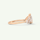 2.0 CT Pear Cut Cluster Lab-Grown Diamond Engagement Ring