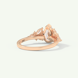 2.0 CT Pear Cut Cluster Lab-Grown Diamond Engagement Ring