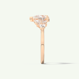 2.0 CT Pear Cut Cluster Lab-Grown Diamond Engagement Ring