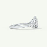 2.0 CT Pear Cut Cluster Lab-Grown Diamond Engagement Ring