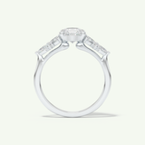 2.0 CT Pear Cut Cluster Lab-Grown Diamond Engagement Ring