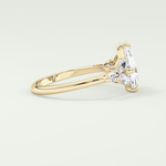 2.0 CT Princess Cut Cluster Style Moissanite Engagement Ring