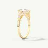 2.0 CT Princess Cut Cluster Lab-Grown Diamond Engagement Ring