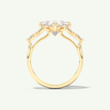 2.0 CT Princess Cut Cluster Lab-Grown Diamond Engagement Ring
