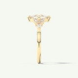 2.0 CT Princess Cut Cluster Lab-Grown Diamond Engagement Ring