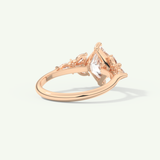 2.0 CT Princess Cut Cluster Lab-Grown Diamond Engagement Ring