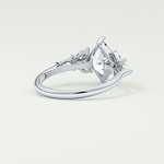 2.0 CT Princess Cut Cluster Style Moissanite Engagement Ring