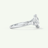 2.0 CT Princess Cut Cluster Lab-Grown Diamond Engagement Ring