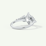 2.0 CT Princess Cut Cluster Lab-Grown Diamond Engagement Ring