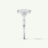 2.0 CT Princess Cut Cluster Lab-Grown Diamond Engagement Ring