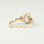 2.0 CT Oval Cut Cluster Lab Grown Diamond Engagement Ring