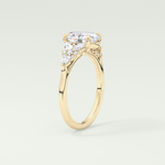 2.0 CT Oval Cut Cluster Lab Grown Diamond Engagement Ring